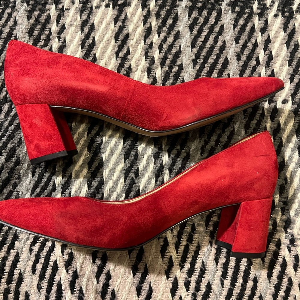 Marc Fisher Red Suede Heels